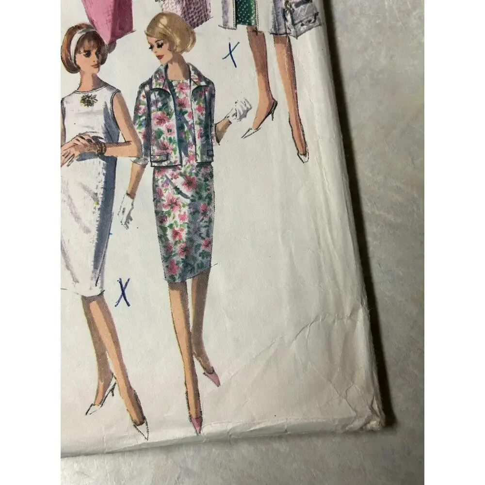 Vintage 1960's Simplicity Pattern #5835 Dress Blouse Skirt Coat‎ Jacket Size 14